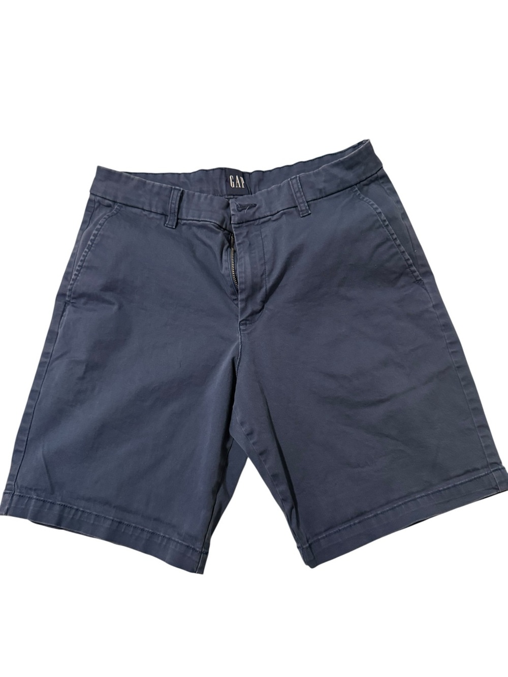 GAP Men’s Navy Chino Shorts Size 32 9” Inseam Casual Cotton
